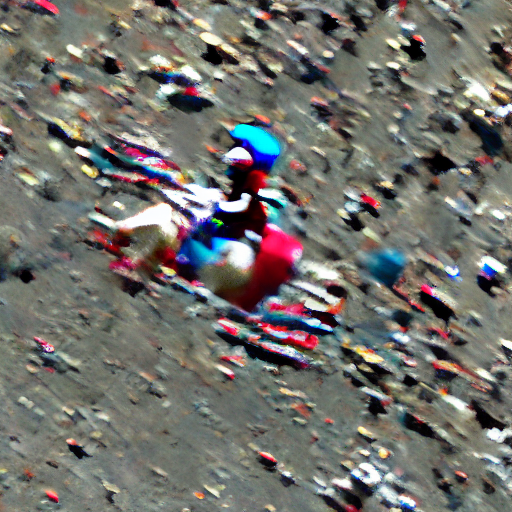 A hideous random image generating in a few time steps