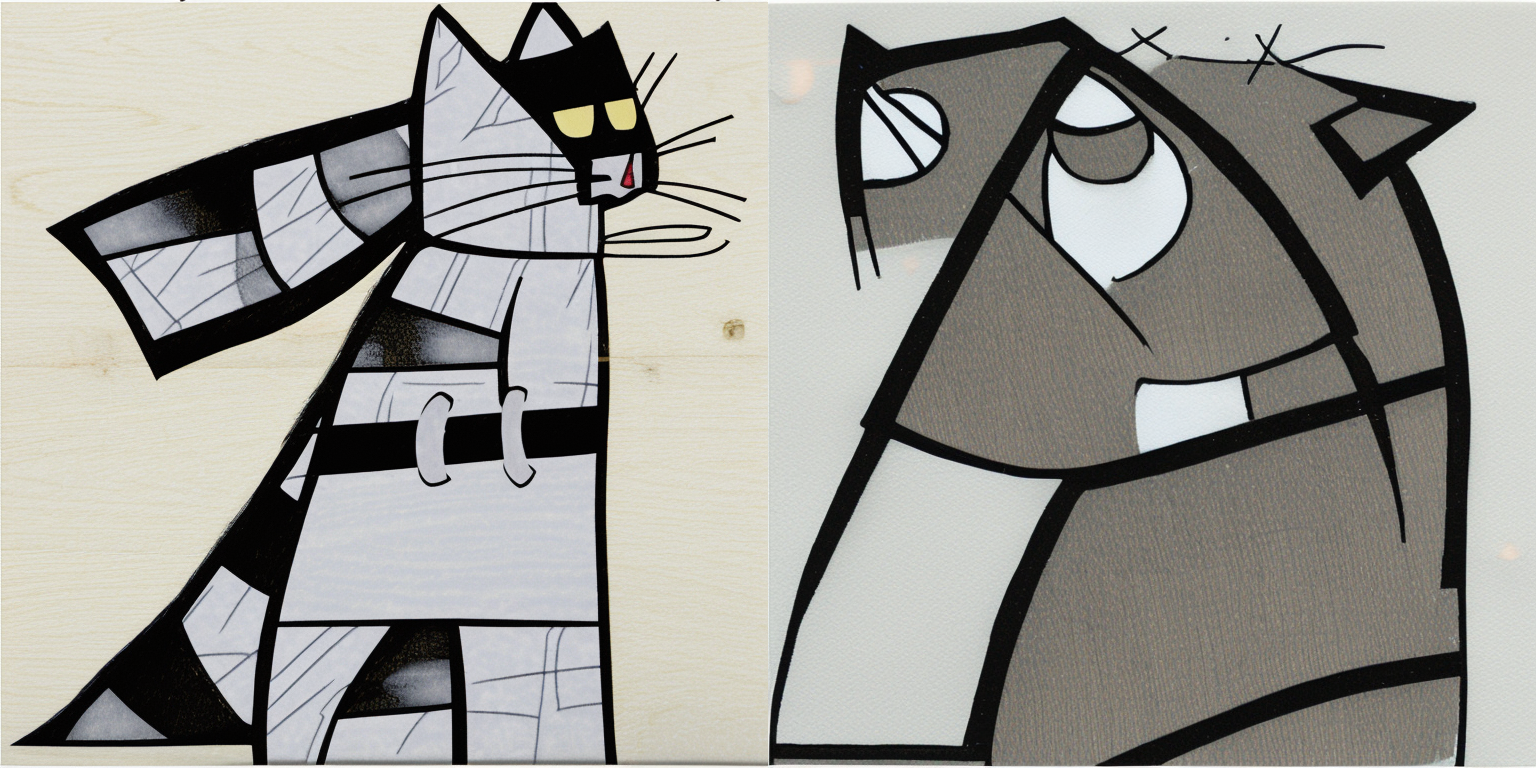 prompt: “a cat in the style of <samurai-jack>”