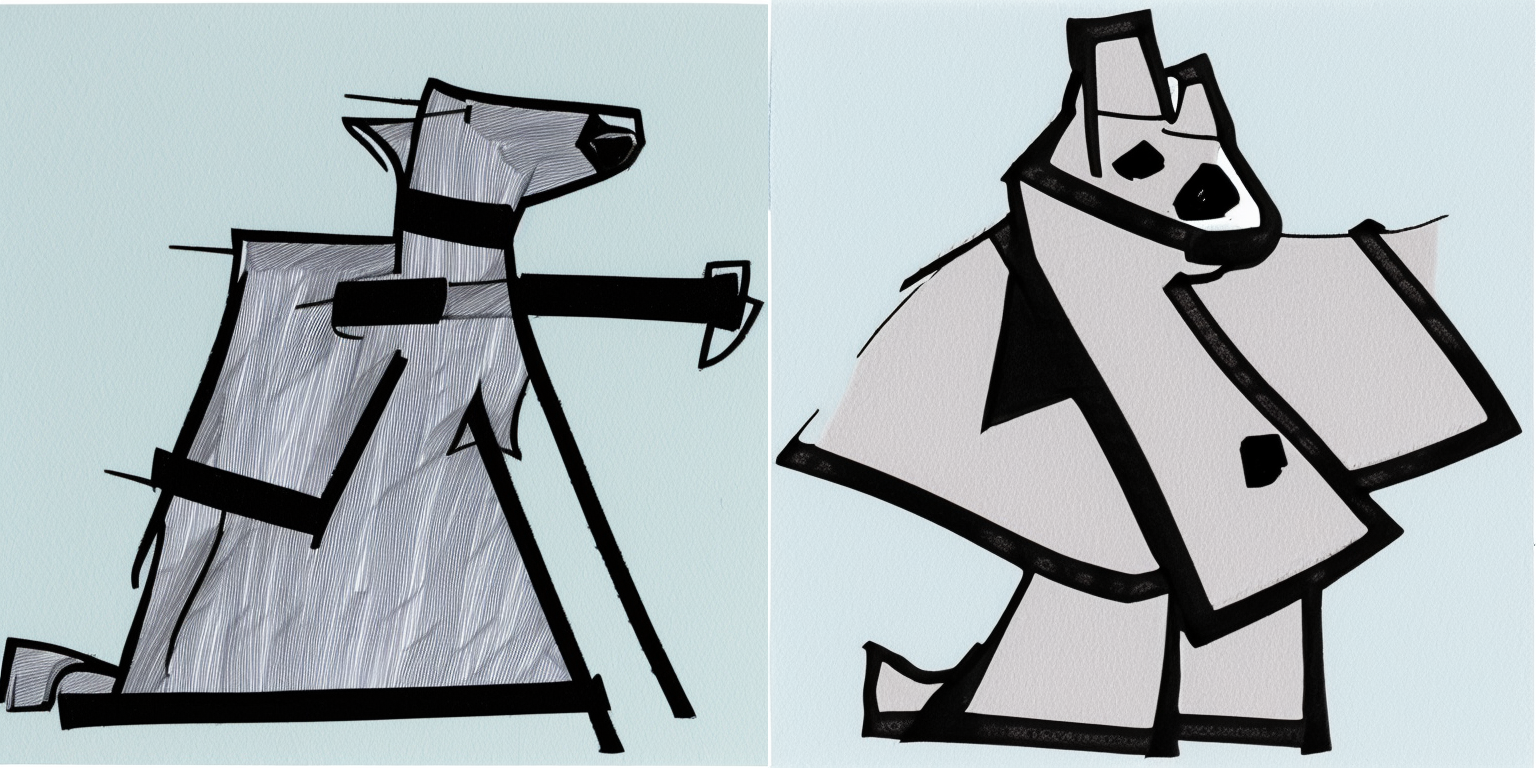 prompt: “a dog in the style of <samurai-jack>”