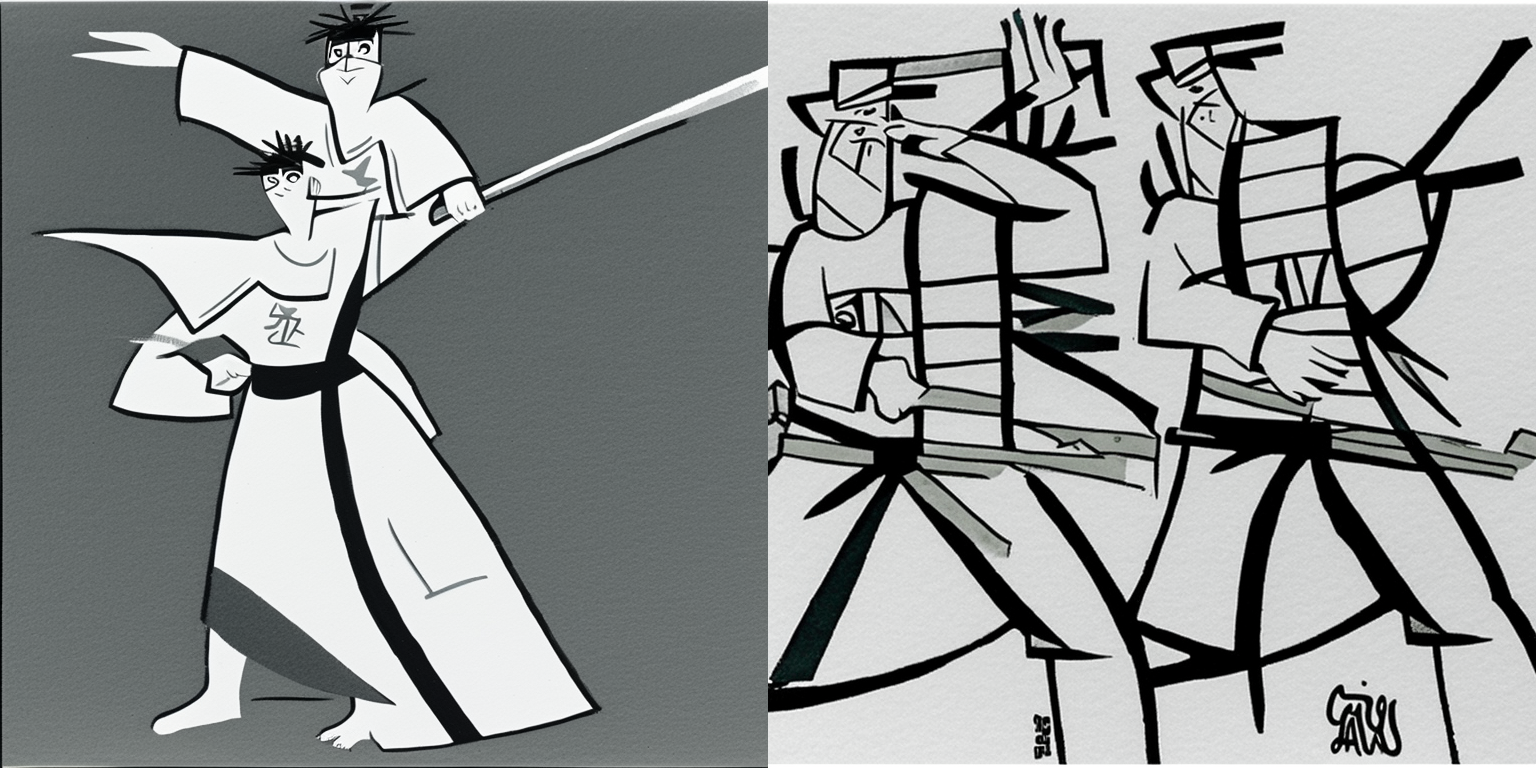 prompt: “in the style of <samurai-jack>”