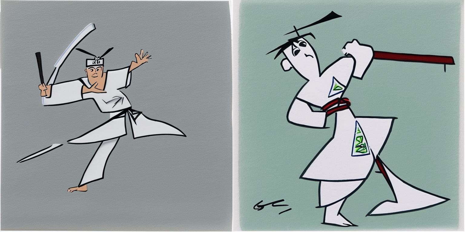 prompt: “in the style of <samurai-jack>”